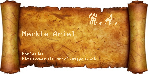 Merkle Ariel névjegykártya